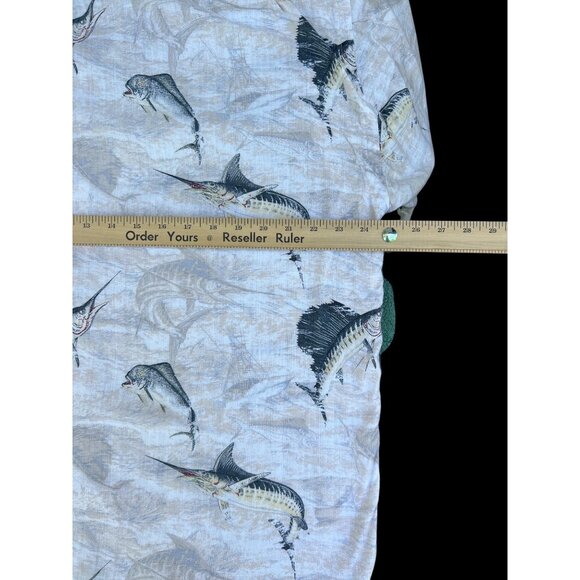 Reel Legends XL Mens Fishing Print Button-Down Shirt  Lightweight 100% Cotton  B - Picture 4 of 9